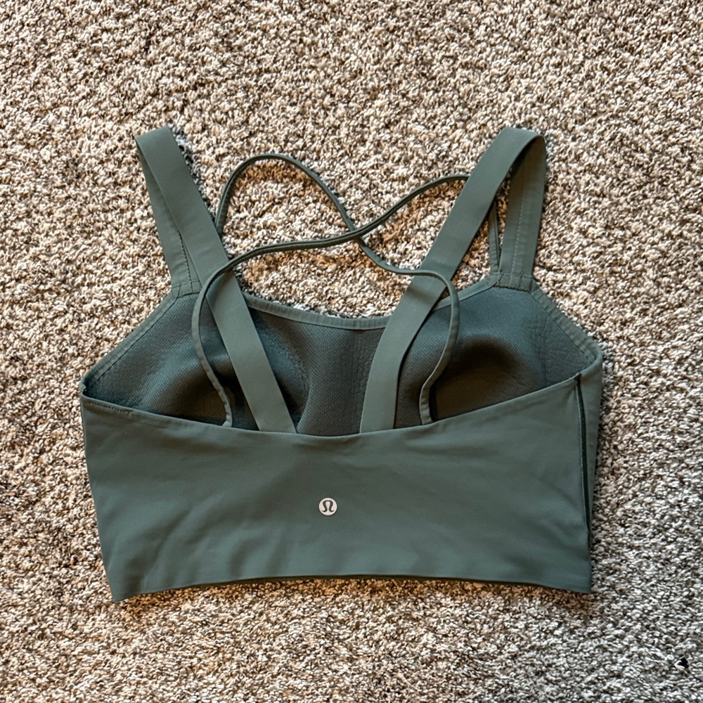 lululemon athletica Like a Cloud Long Line D/DD Olive Sports Bra